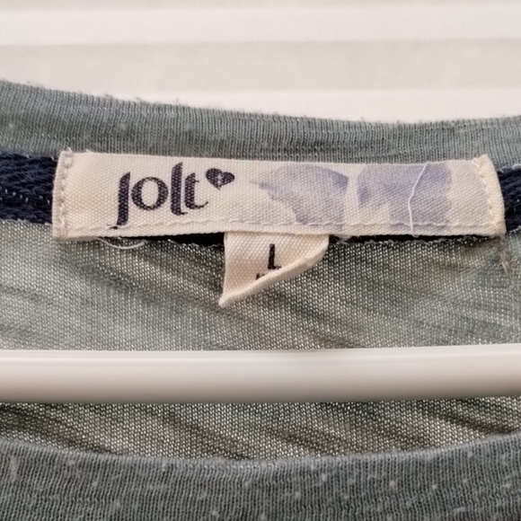 Jolt Women's Soft Long Sleeve Top with Lace Hem - Picture 2 of 7